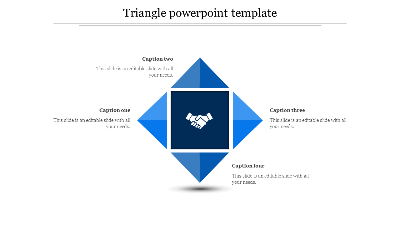triangle powerpoint template-Blue